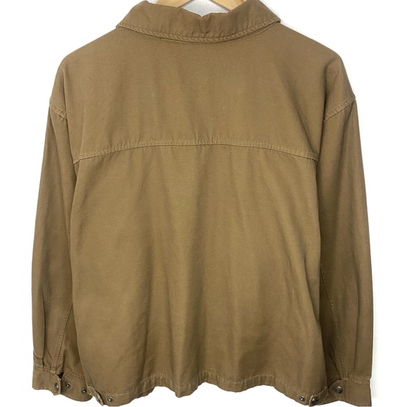 Vintage Woolrich Men’s Brown Full Zip Canvas Workwear Chore Jacket Size Large - Picture 4 of 9